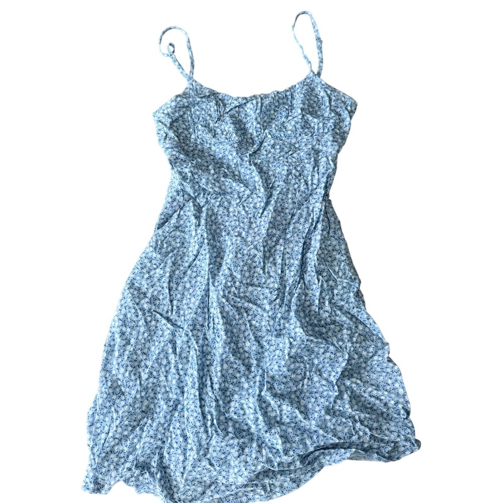 Princess Polly 90s Blue Floral Mini Dress Womens US 4 Cottagecore Slip Sundress